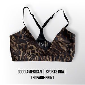 Good American | Leopard-Print Sports-Bra